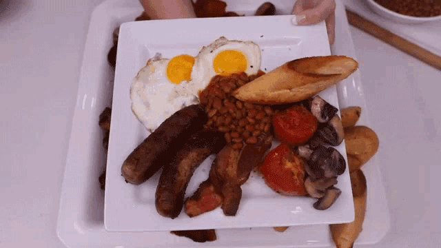 English Breakfast Breakfast GIF - English Breakfast Breakfast Meaty Breakfast GIFs