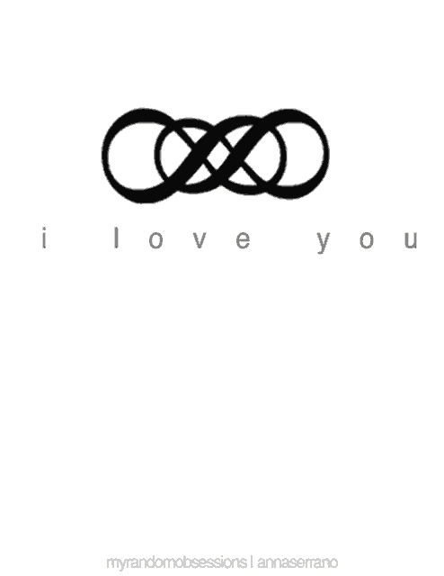 a black and white poster that says i love you infinity times infinity