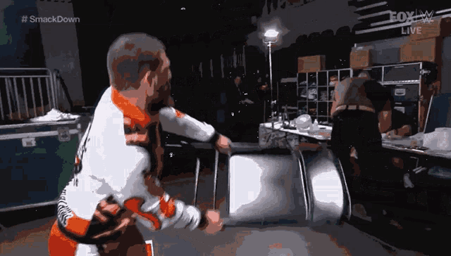 a fox live broadcast of a smackdown wrestling match