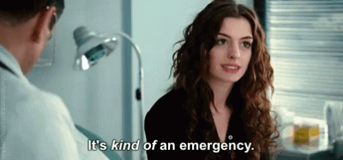 Anne Hathaway Urgent GIF - Anne Hathaway Urgent Its Kind Of An Emergency GIFs