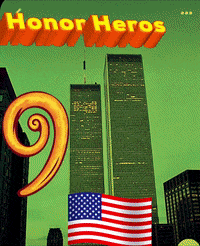 a picture of the twin towers with the words honor heros
