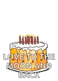 a cartoon rabbit is holding an envelope and a birthday cake with candles on it .