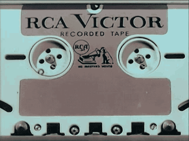 a close up of a rca victor recorded tape recorder