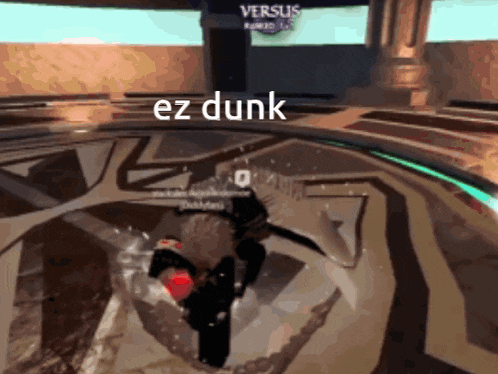 a screenshot of a video game with the words ez dunk on it