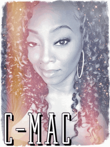 a portrait of a woman with the name c-mac on it