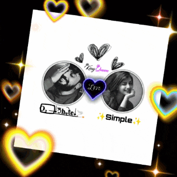 a picture of a man and a woman with the words king queen love simple written on it