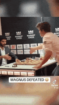 magnus defeated in a norway chess game