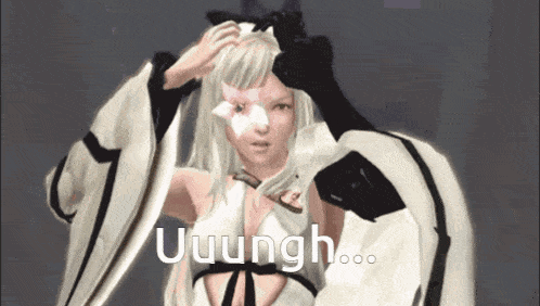 a video game character says ' uungh ' on the bottom right