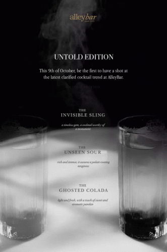 Untold Edition Cocktails GIF - Untold Edition Cocktails Alleybar GIFs