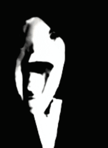 a black and white drawing of a person 's face