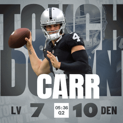 a picture of a football player with the name carr on the bottom