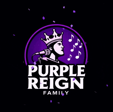purple reign family logo with a man wearing a crown