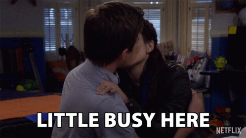 Little Busy Here Leave Me Alone GIF - Little Busy Here Leave Me Alone Kissing GIFs