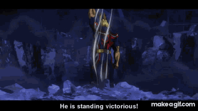 All Might Stands GIF - All Might Stands Victorious GIFs