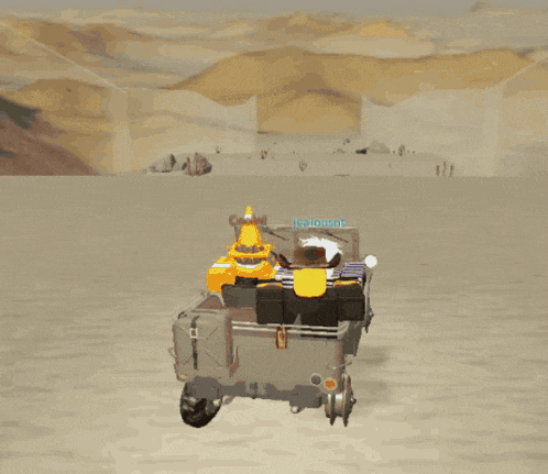 a screenshot of a video game shows a person sitting on a table with a bucket on it