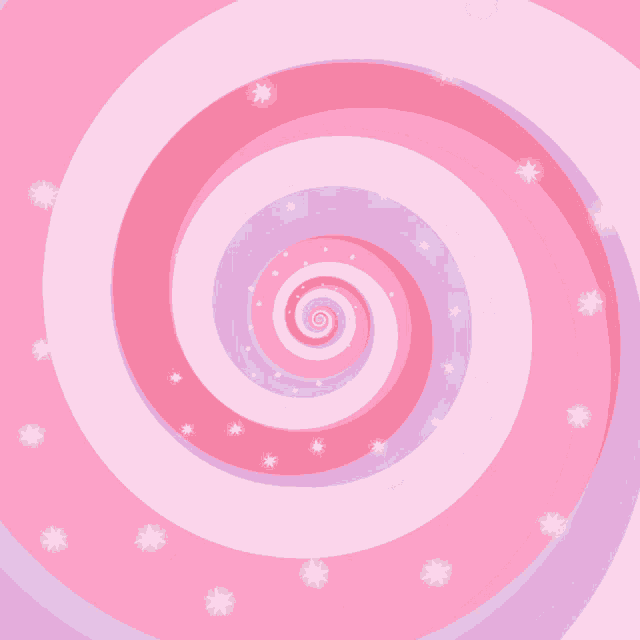 a pink and purple spiral with stars on it