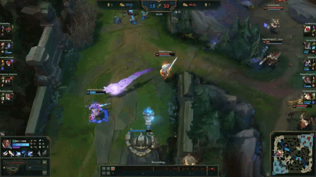 a screen shot of a league of legends game with a score of 18 to 50