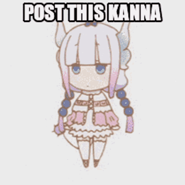 a picture of a girl with the words post this kanna