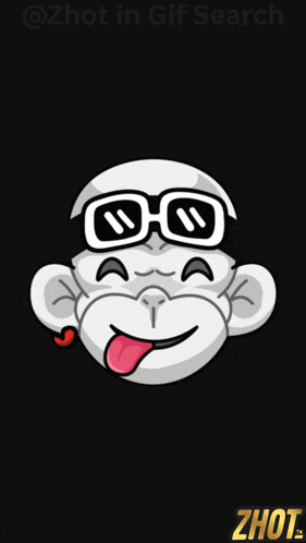 a picture of a monkey wearing sunglasses and sticking out his tongue