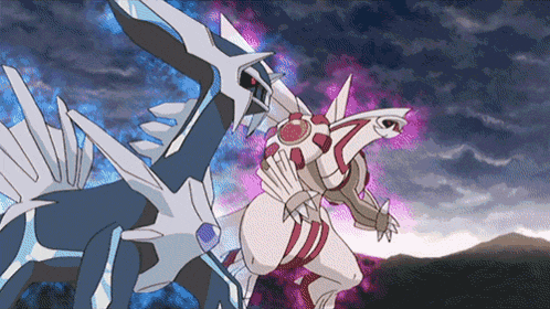 a cartoon drawing of a dragon and a pokemon