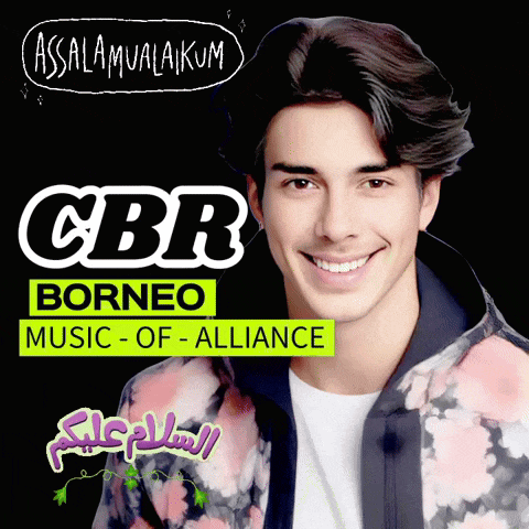 a poster for cbr borneo music of alliance with a smiling young man