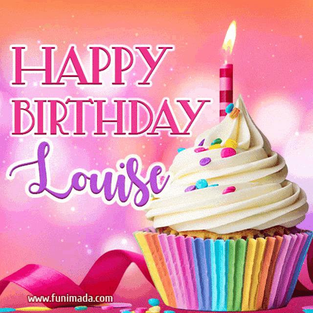 Happy Birthday Louise GIF - Happy Birthday Louise Cupcake GIFs