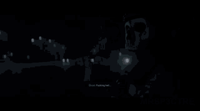 a skull with the words ghost fucking hell written below it