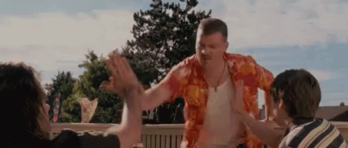 Aggressive High Fives Kennypowers GIF - Eastbound And Down Kenny Powers Danny Mc Bride GIFs