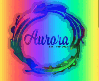 a rainbow colored background with the word aurora on it