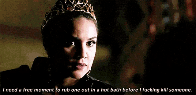 a woman with a crown on her head says i need a free moment