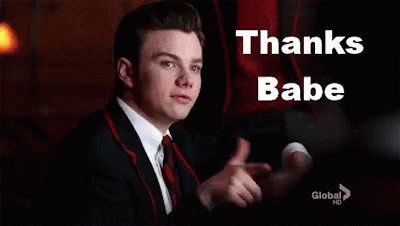 You'Re A Doll GIF - Glee Thanks Babe Gun Hands GIFs