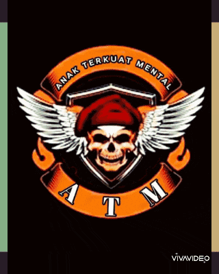 a logo that says anak terkuat mental with a skull and wings