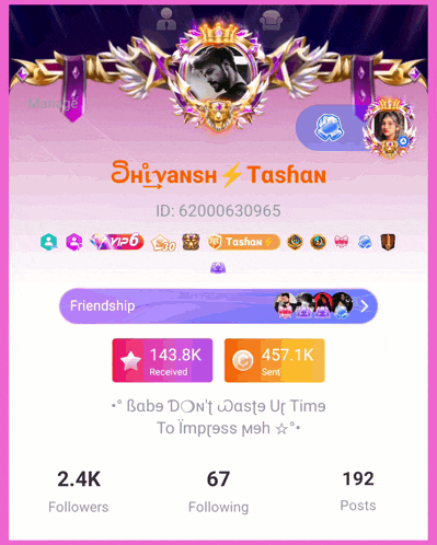 a screenshot of shivansh tashan 's profile with followers and posts