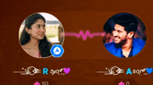 a man and a woman are talking to each other in circles