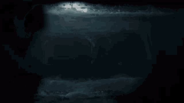 a woman is standing in a dark room in front of a window