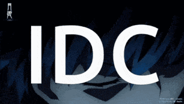 a close up of a person 's eyes with the word idc above them