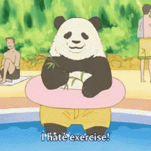 Panda Anime GIF - Panda Anime I Hate Exercise GIFs