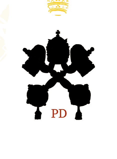 a drawing of a flag with the letter pd on it