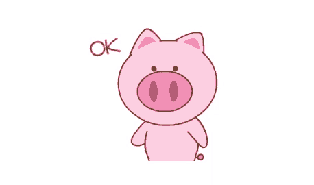 a cartoon pig is giving an ok sign with his hand