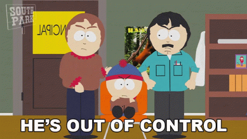 Hes Out Of Control Stan Marsh GIF - Hes Out Of Control Stan Marsh South Park GIFs