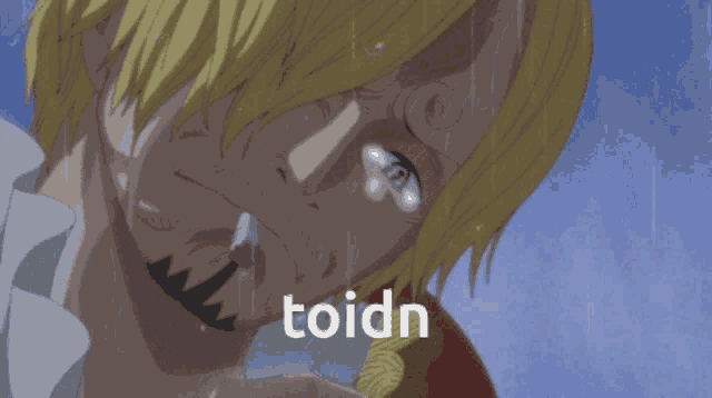 a picture of a man with the word toidn on the bottom right
