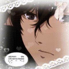 a close up of a person 's face with a speech bubble that says akiren de oliversalee
