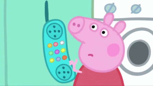 Hang Up Peppa Pig GIF - Hang Up Peppa Pig Stop Talking GIFs