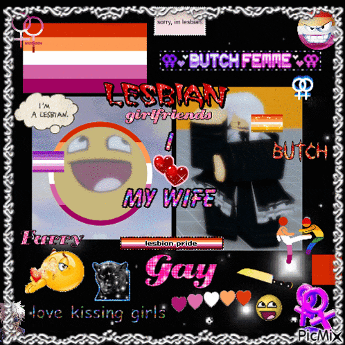 a collage of images with the words lesbian girlfriends my wife gay