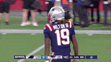 a football player with the number 19 on his back