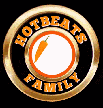a hot beats family logo with a pepper in the middle