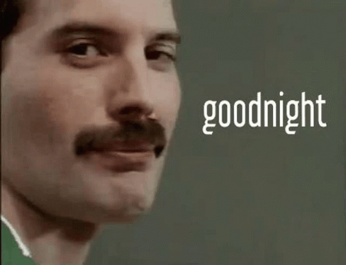 Freddie Mmercury Goodnight GIF - Freddie Mmercury Goodnight Wink GIFs
