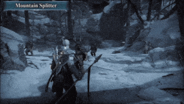 a screenshot of a video game shows the mountain splitter