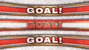 the word goal that is on a red and white background
