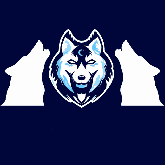a logo for gaming jet with a wolf and wolves